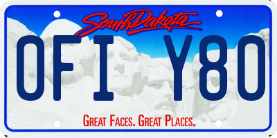 SD license plate 0FIY80