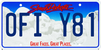 SD license plate 0FIY81