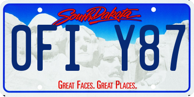 SD license plate 0FIY87