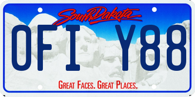 SD license plate 0FIY88