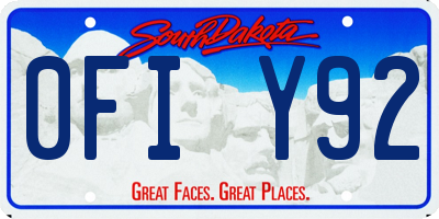 SD license plate 0FIY92