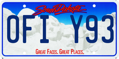 SD license plate 0FIY93