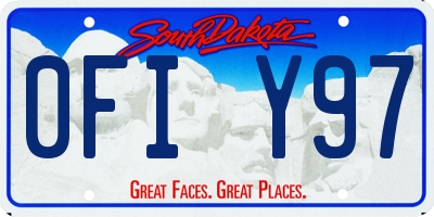 SD license plate 0FIY97