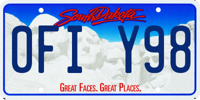 SD license plate 0FIY98