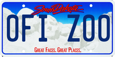 SD license plate 0FIZ00