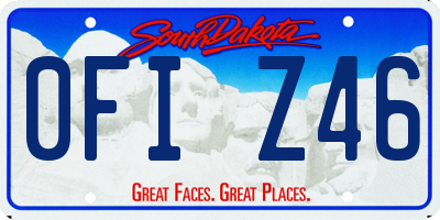 SD license plate 0FIZ46
