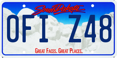 SD license plate 0FIZ48