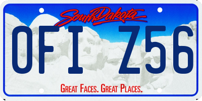 SD license plate 0FIZ56