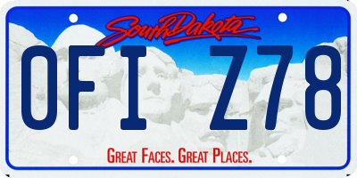 SD license plate 0FIZ78