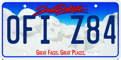 SD license plate 0FIZ84