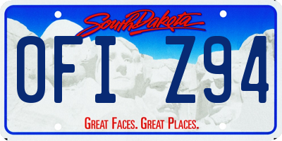 SD license plate 0FIZ94