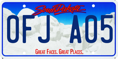 SD license plate 0FJA05