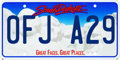 SD license plate 0FJA29