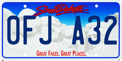 SD license plate 0FJA32