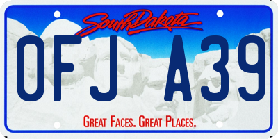 SD license plate 0FJA39