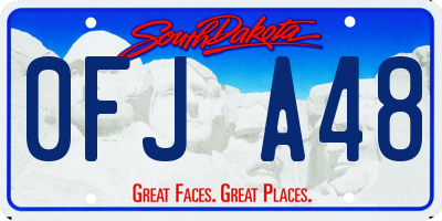 SD license plate 0FJA48