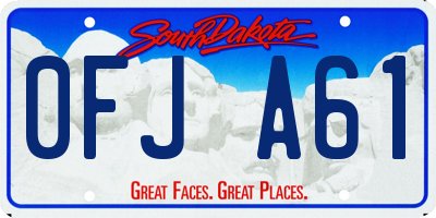 SD license plate 0FJA61