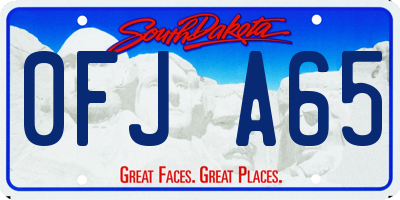 SD license plate 0FJA65