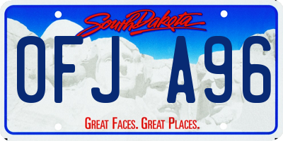SD license plate 0FJA96