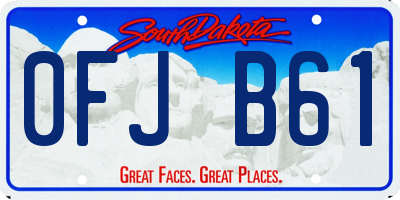 SD license plate 0FJB61