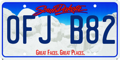 SD license plate 0FJB82