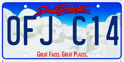 SD license plate 0FJC14