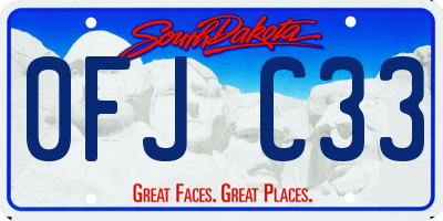 SD license plate 0FJC33