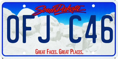 SD license plate 0FJC46