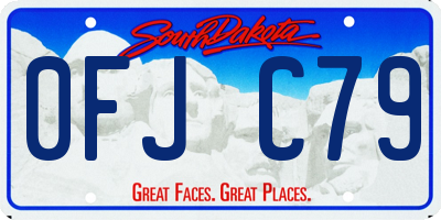SD license plate 0FJC79