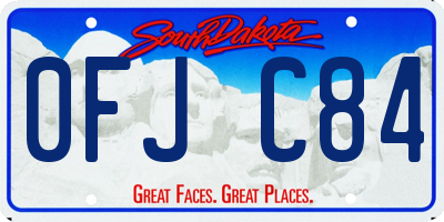 SD license plate 0FJC84