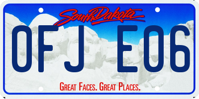 SD license plate 0FJE06