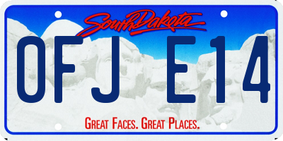 SD license plate 0FJE14