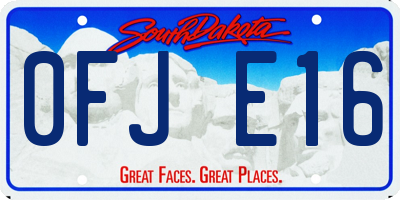 SD license plate 0FJE16