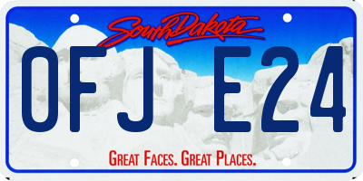 SD license plate 0FJE24