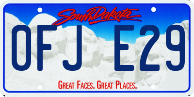 SD license plate 0FJE29