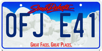 SD license plate 0FJE41