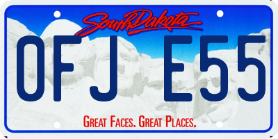 SD license plate 0FJE55