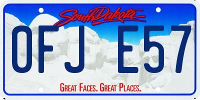 SD license plate 0FJE57