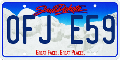 SD license plate 0FJE59