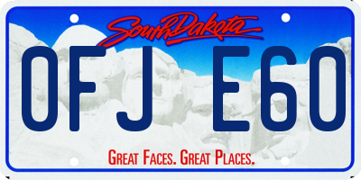SD license plate 0FJE60