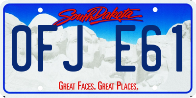 SD license plate 0FJE61