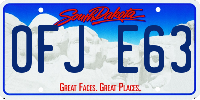 SD license plate 0FJE63