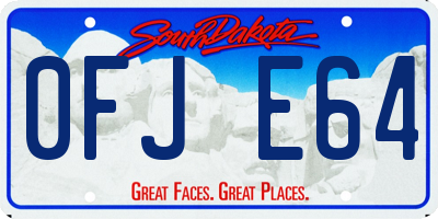 SD license plate 0FJE64