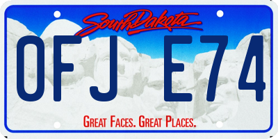SD license plate 0FJE74
