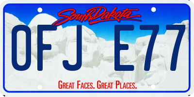 SD license plate 0FJE77