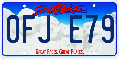 SD license plate 0FJE79