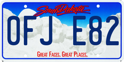SD license plate 0FJE82