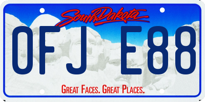 SD license plate 0FJE88