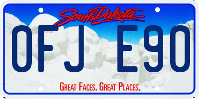 SD license plate 0FJE90