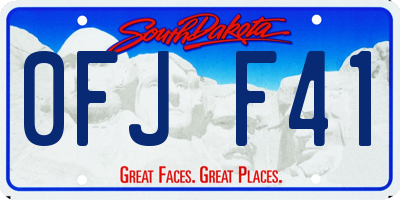 SD license plate 0FJF41